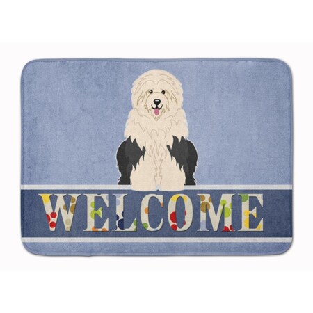 Carolines Treasures Old English Sheepdog Welcome Machine Washable Memory Foam Mat BB5677RUG